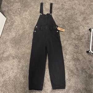 Levi Strauss Women’s Black Denim Overalls Size Small NWT
